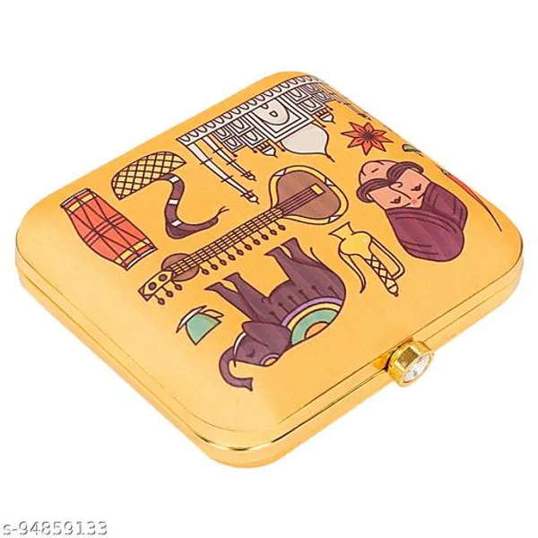 Yellow_Polyurethane_Clutch_For_Women