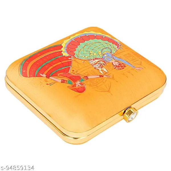 Mustard_Polyurethane_Clutch_For_Women