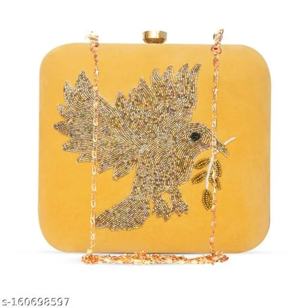 Gold_Velvet_Clutch_For_Women