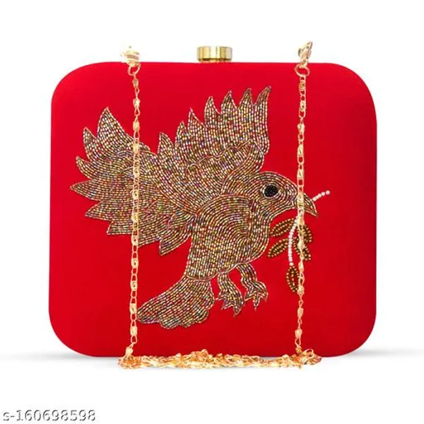 Red_Synthetic_-Polyester_Clutch_For_Women