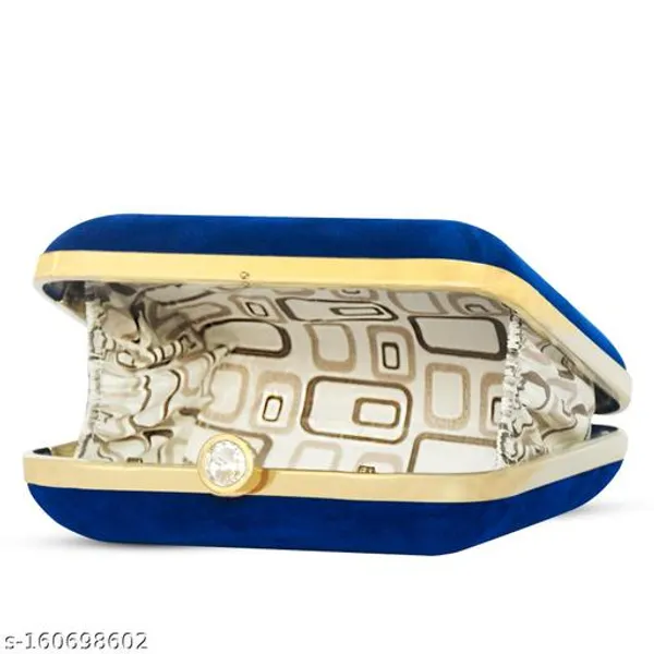 Blue_Polyurethane_Clutch_For_Women