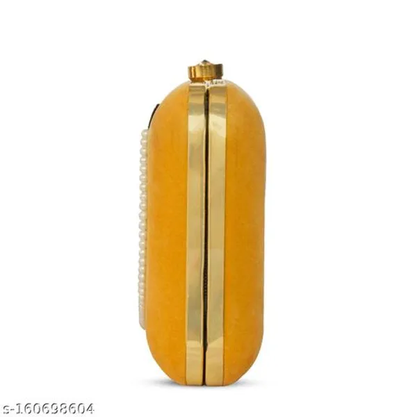 Gold_Polyurethane_Clutch_For_Women