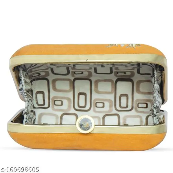 Yellow_Polyurethane_Clutch_For_Women