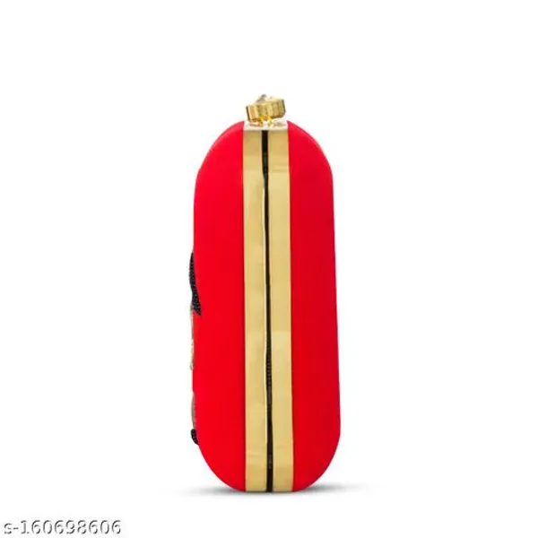 Red_Polyurethane_Clutch_For_Women