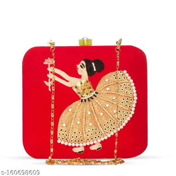 Red_Synthetic_-Polyester_Clutch_For_Women