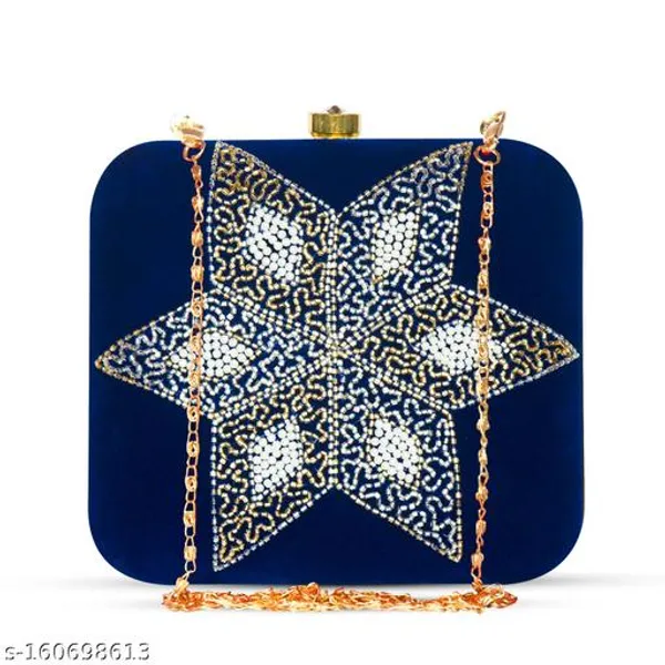 Blue_Velvet_Clutch_For_Women