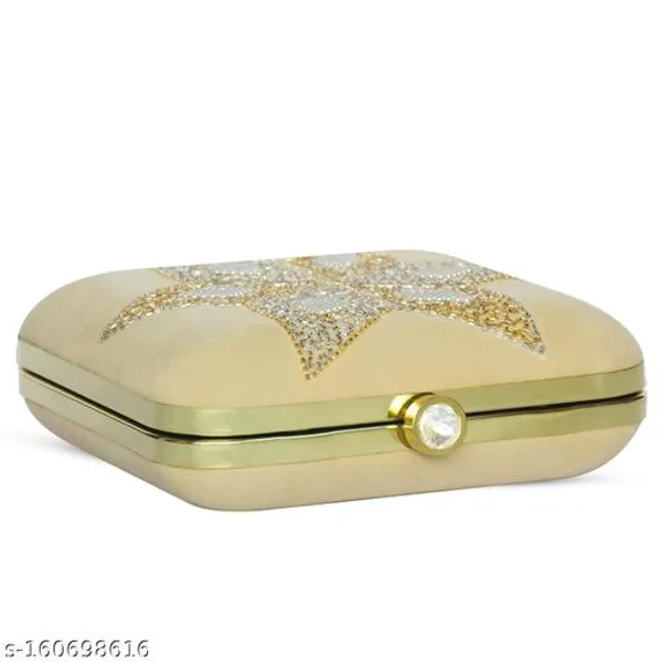 Gold_Polyurethane_Clutch_For_Women