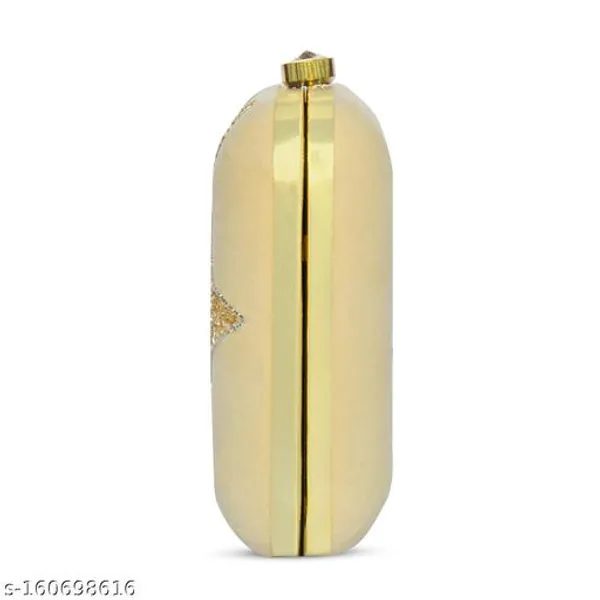 Gold_Polyurethane_Clutch_For_Women