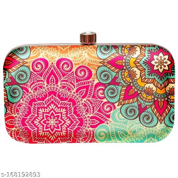 Multicolor_Polyurethane_Clutch_For_Women