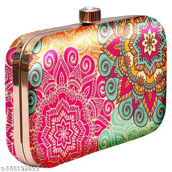 Multicolor_Polyurethane_Clutch_For_Women