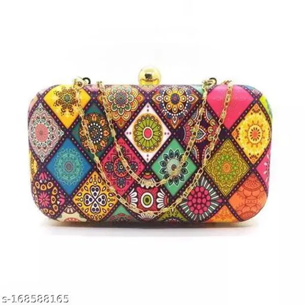 Multicolor_Polyurethane_Clutch_For_Women