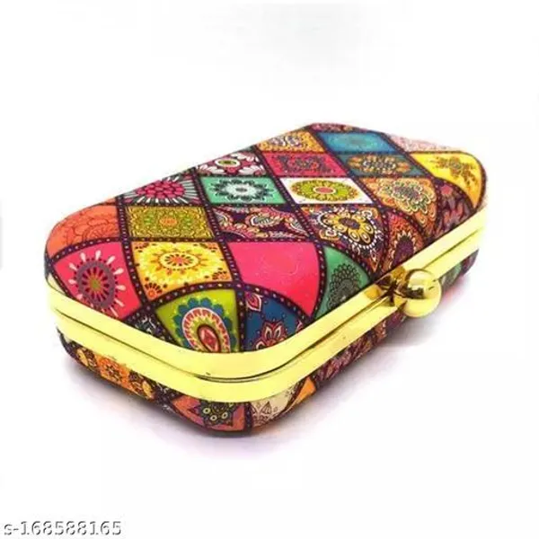 Multicolor_Polyurethane_Clutch_For_Women
