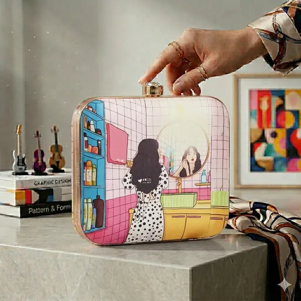 Multicolor_Velvet_Clutch_For_Women