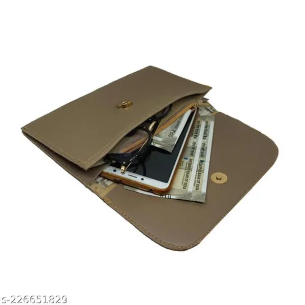 Olive_Polyurethane_Clutch_For_Women