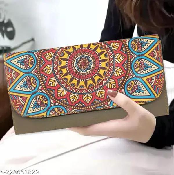 Olive_Polyurethane_Clutch_For_Women