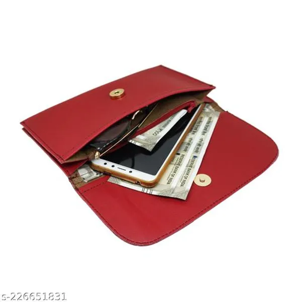Red_Polyurethane_Clutch_For_Women