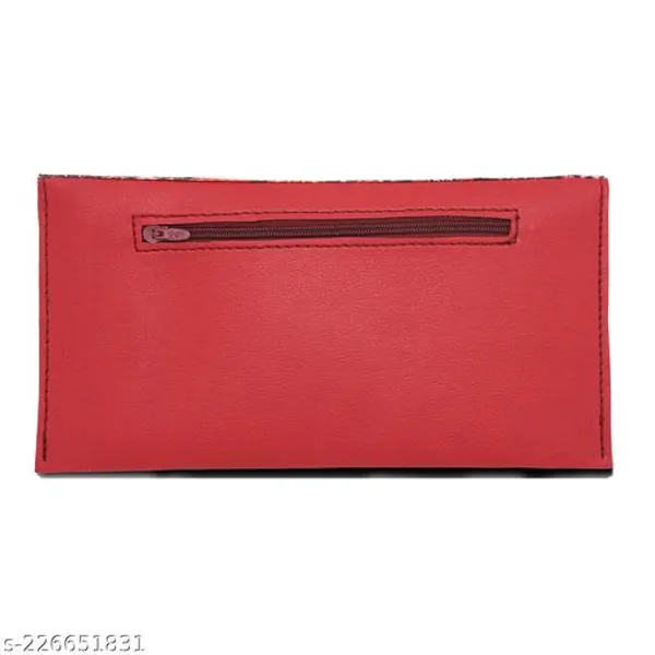 Red_Polyurethane_Clutch_For_Women