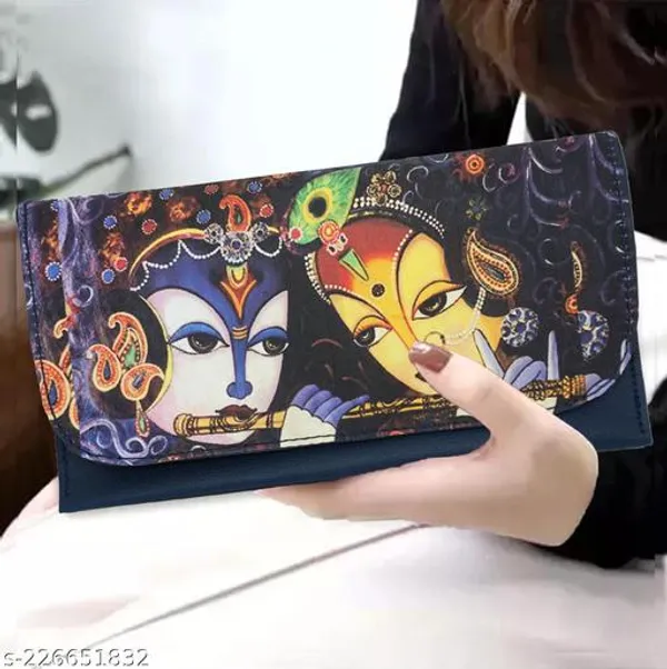 Blue_Polyurethane_Clutch_For_Women