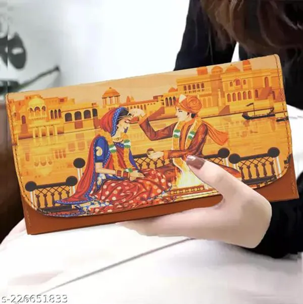 Orange_Polyurethane_Clutch_For_Women