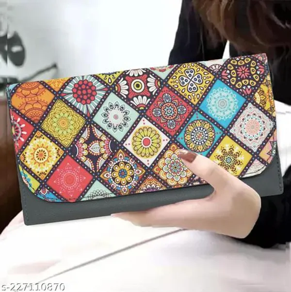 Grey_Polyurethane_Clutch_For_Women
