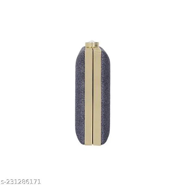 Grey_Polyurethane_Clutch_For_Women