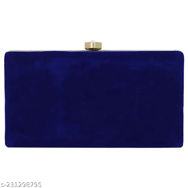 Blue_Polyurethane_Clutch_For_Women