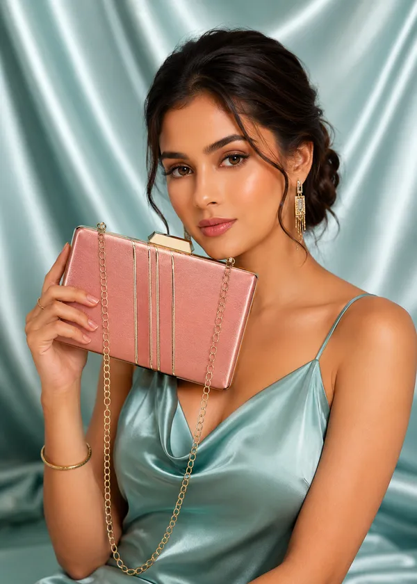 Copper_Polyurethane_Clutch_For_Women