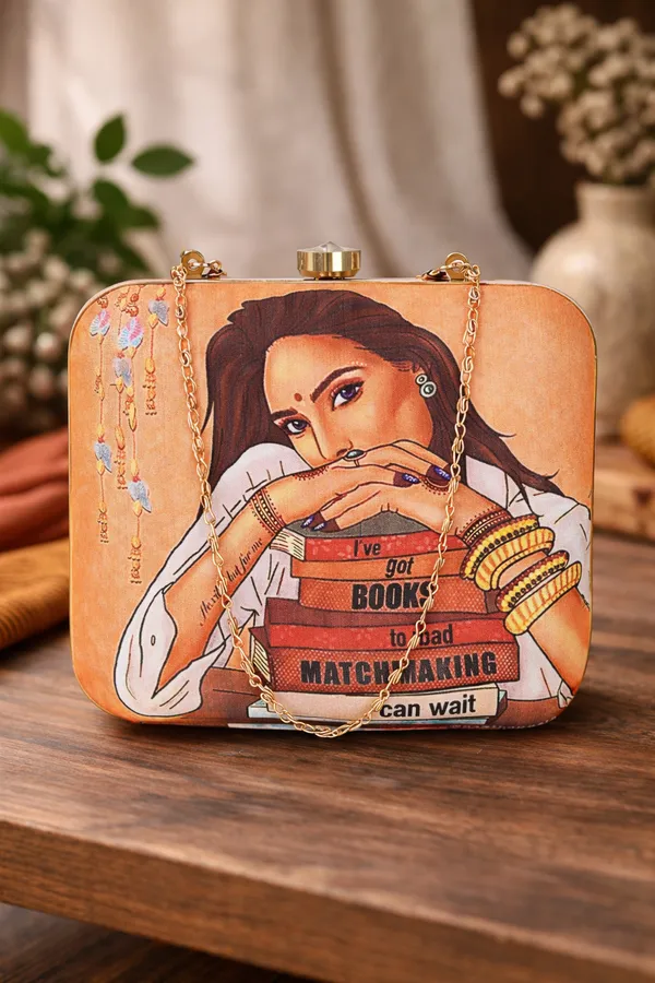 Red_Polyurethane_Clutch_For_Women