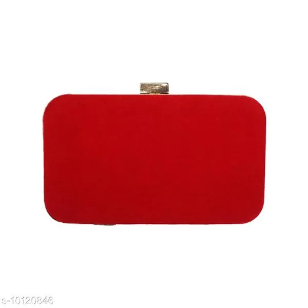 Red_Polyurethane_Clutch_For_Women