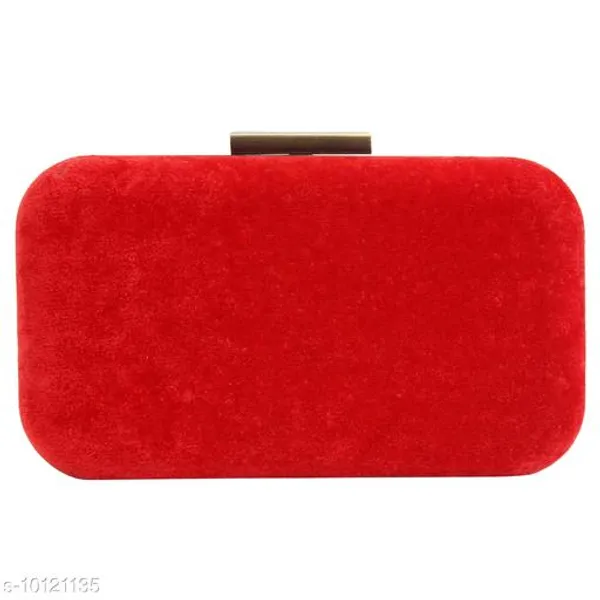 Red_Polyurethane_Clutch_For_Women