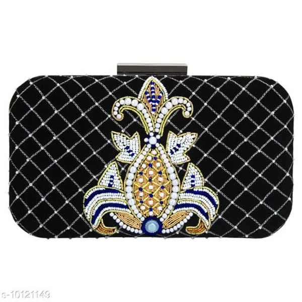 Black_Polyurethane_Clutch_For_Women