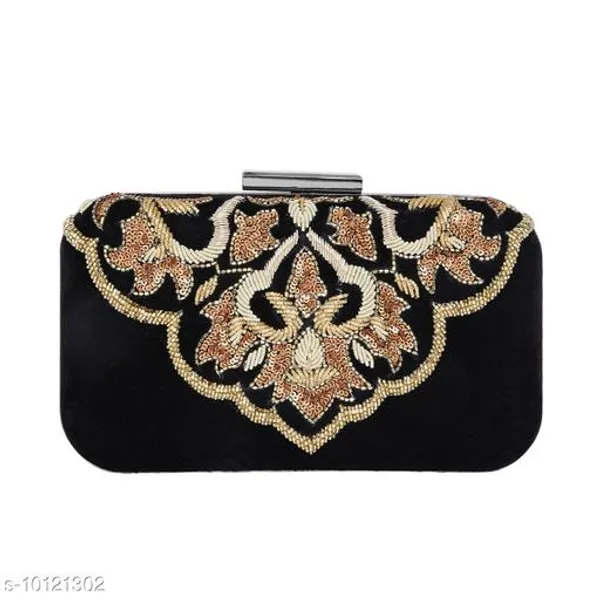 Black_Polyurethane_Clutch_For_Women