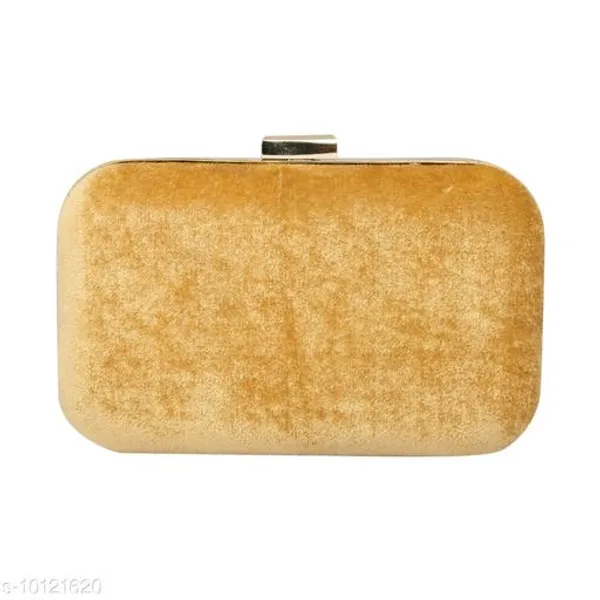 Gold_Polyurethane_Clutch_For_Women