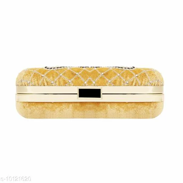 Gold_Polyurethane_Clutch_For_Women