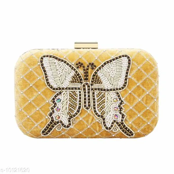 Gold_Polyurethane_Clutch_For_Women