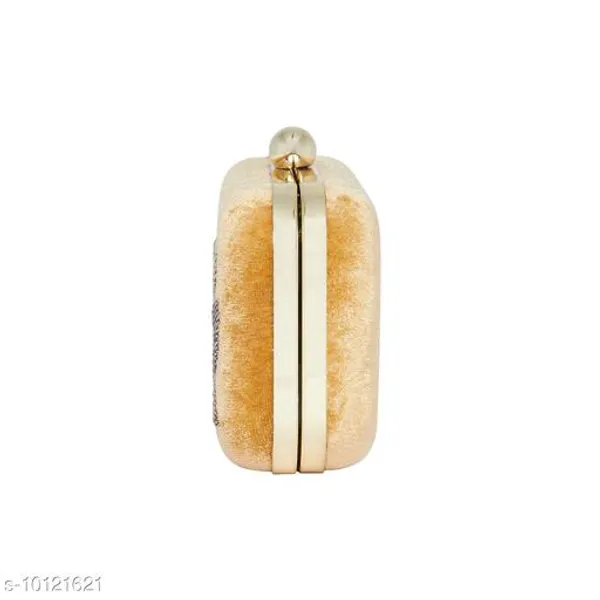 Gold_Polyurethane_Clutch_For_Women