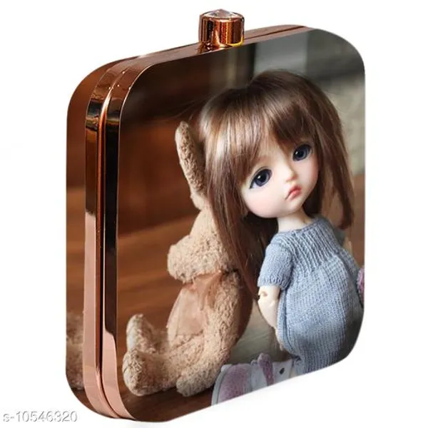 Brown_Polyurethane_Clutch_For_Women