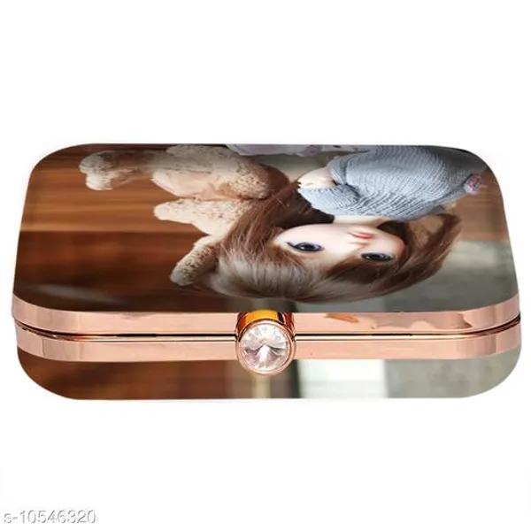 Brown_Polyurethane_Clutch_For_Women