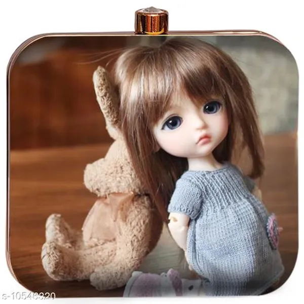 Brown_Polyurethane_Clutch_For_Women