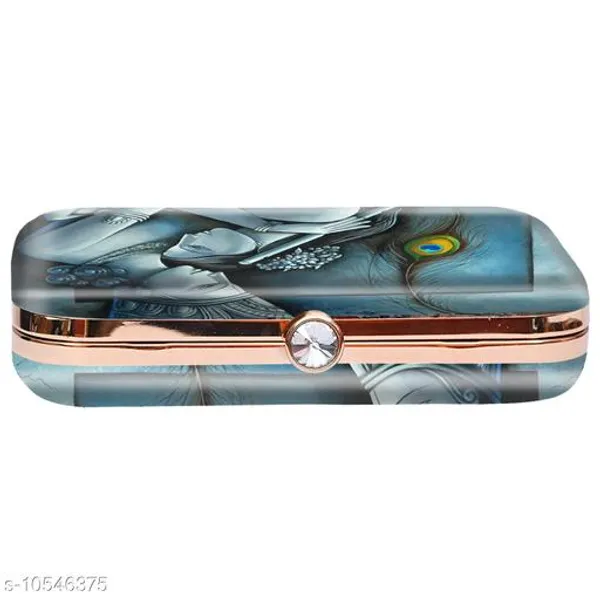 Blue_Polyurethane_Clutch_For_Women