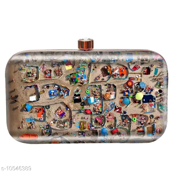 Brown_Polyurethane_Clutch_For_Women