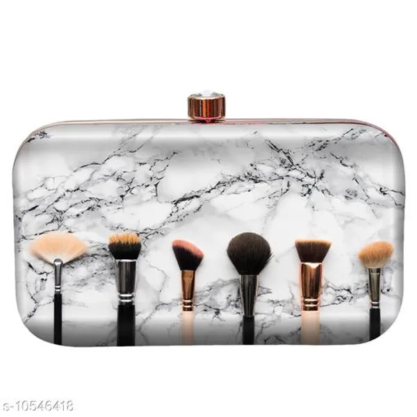 White_Polyurethane_Clutch_For_Women