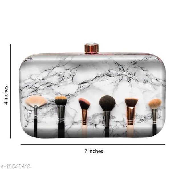 White_Polyurethane_Clutch_For_Women