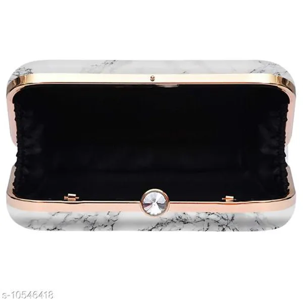White_Polyurethane_Clutch_For_Women