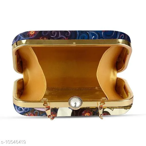 Blue_Polyurethane_Clutch_For_Women