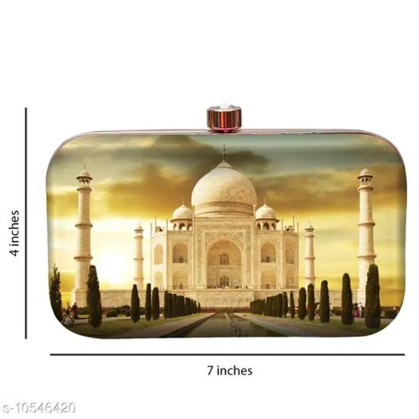 Yellow_Polyurethane_Clutch_For_Women
