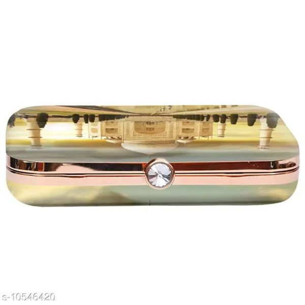 Yellow_Polyurethane_Clutch_For_Women
