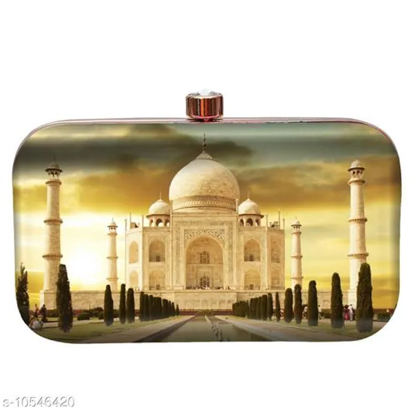 Yellow_Polyurethane_Clutch_For_Women