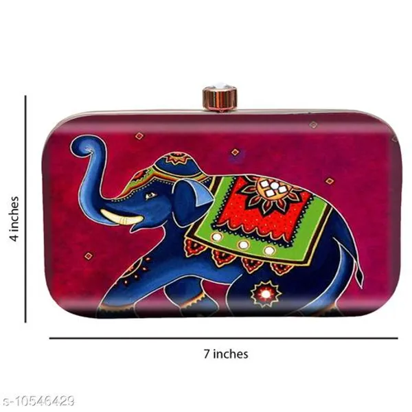 Red_Polyurethane_Clutch_For_Women