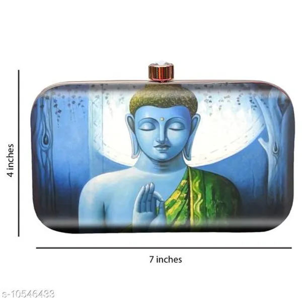 Blue_Polyurethane_Clutch_For_Women
